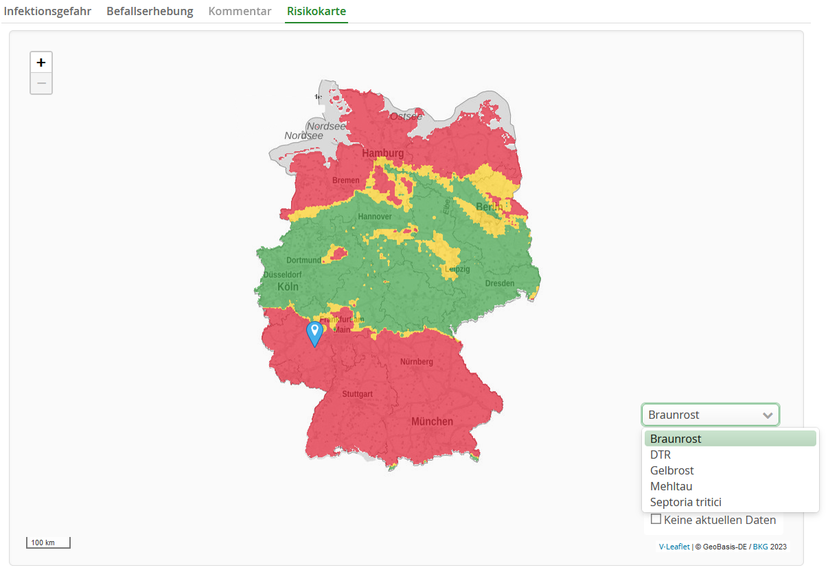 Risikokarte SIG Wintergetreide 2023